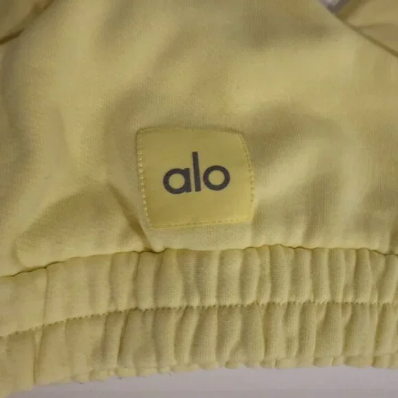 Alo Scoop Neck Sweatshirt Bra Yellow Size Small - Picture 4 of 5
